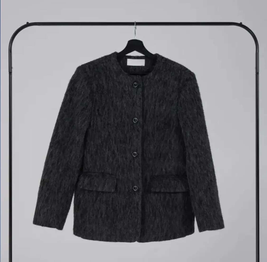 모헤어 노카라 라운드 자켓 상품이미지2