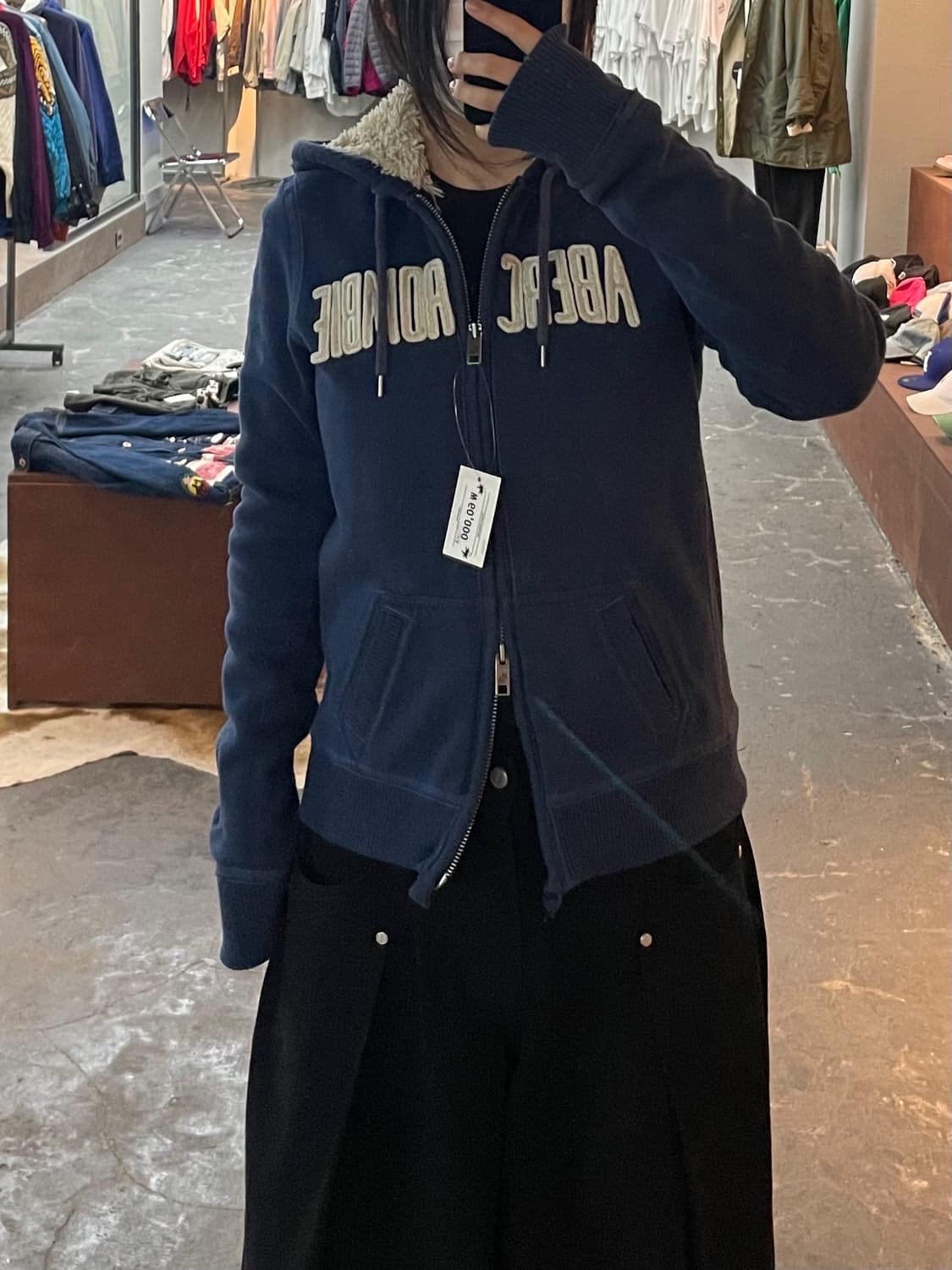 아베크롬비 울프죠 y2k 양털 후드집업 H1959 상품이미지1