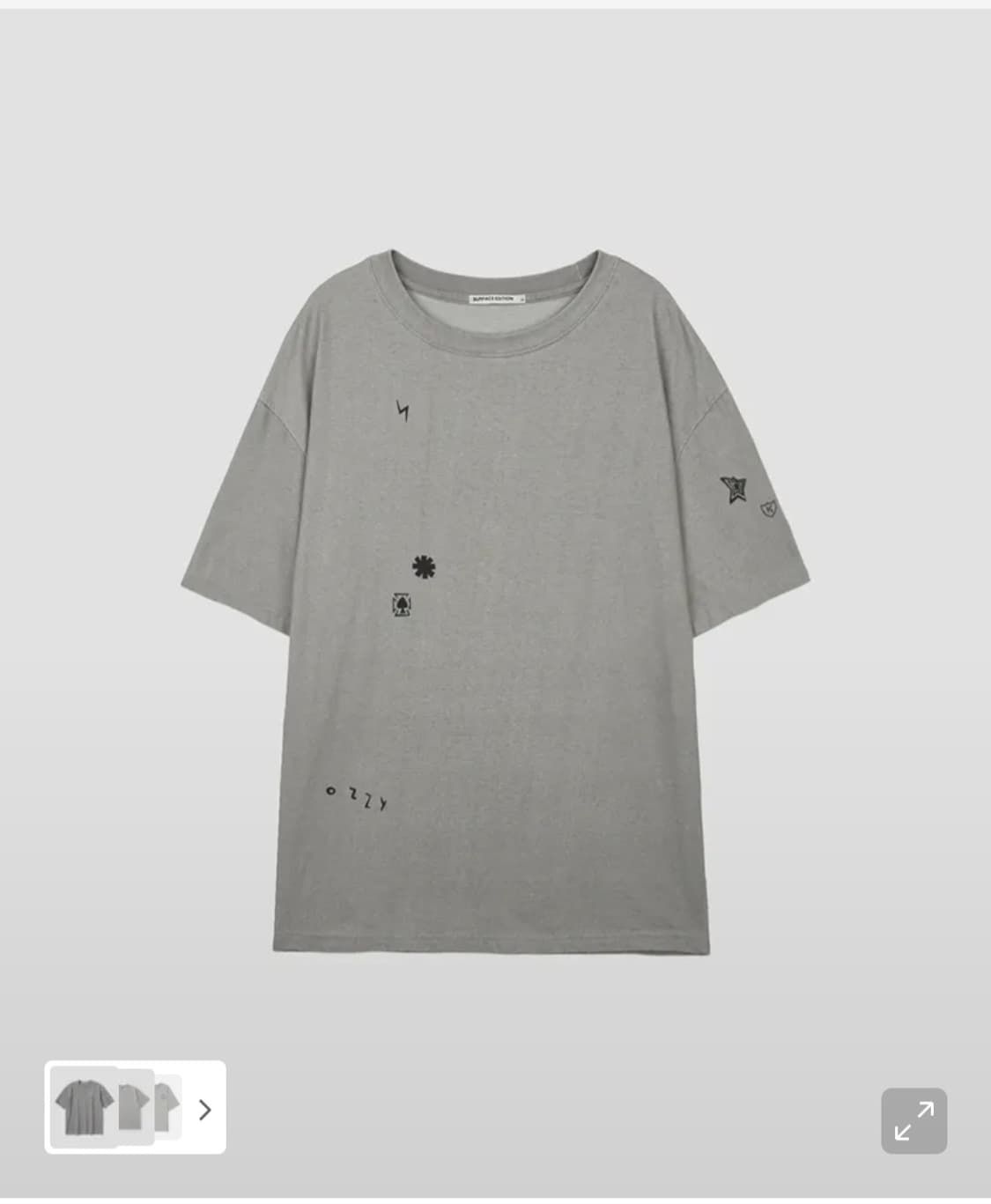 서피스 에디션 TATTOO T-SHIRTS GRAY 상품이미지1