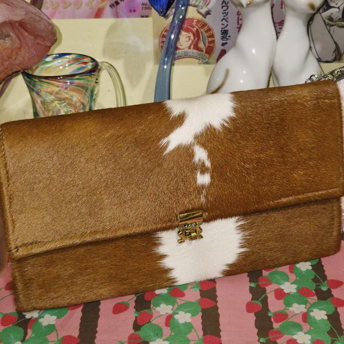 70s 핸드메이드 리얼 송치 클러치백 상품이미지7