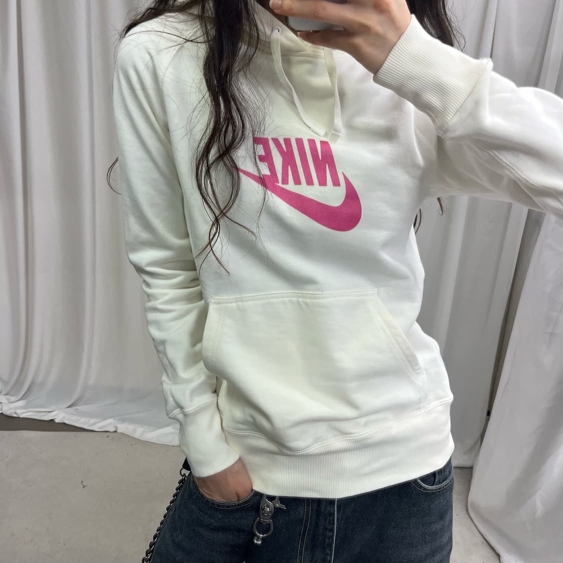 Nike white skull printing hoody 상품이미지3