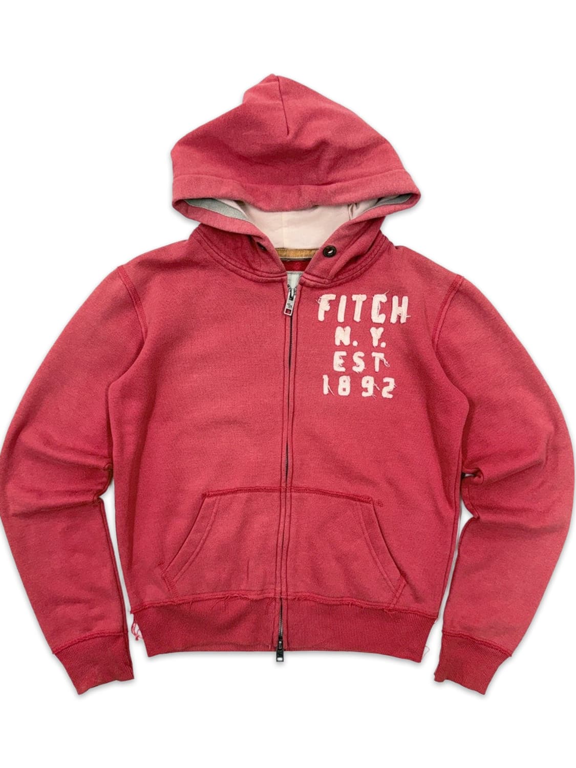 빈티지 아베크롬비 레드 패치 후드 집업 상품이미지2