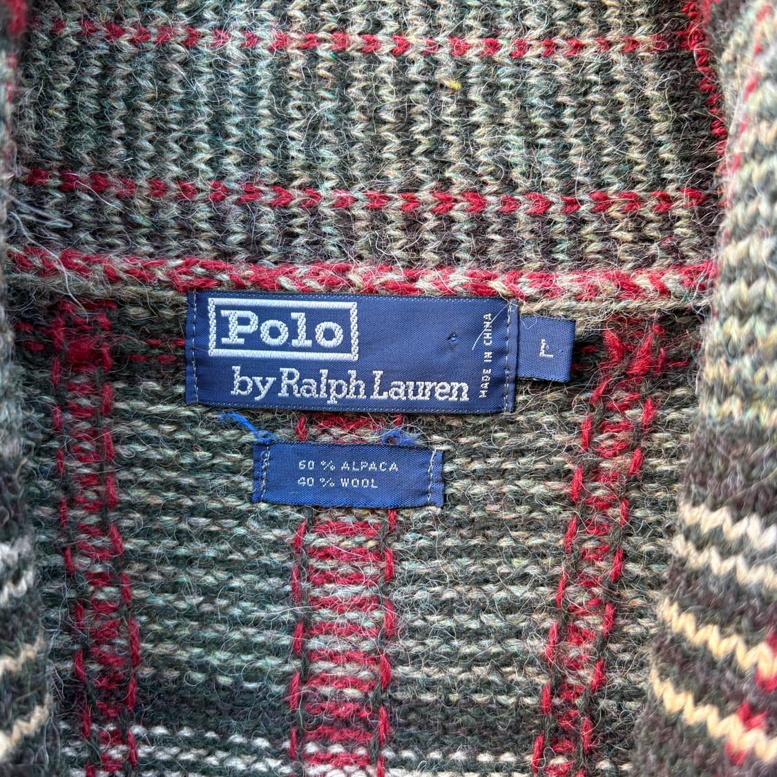 Polo 폴로 체크 알파카 울 가디건 상품이미지4