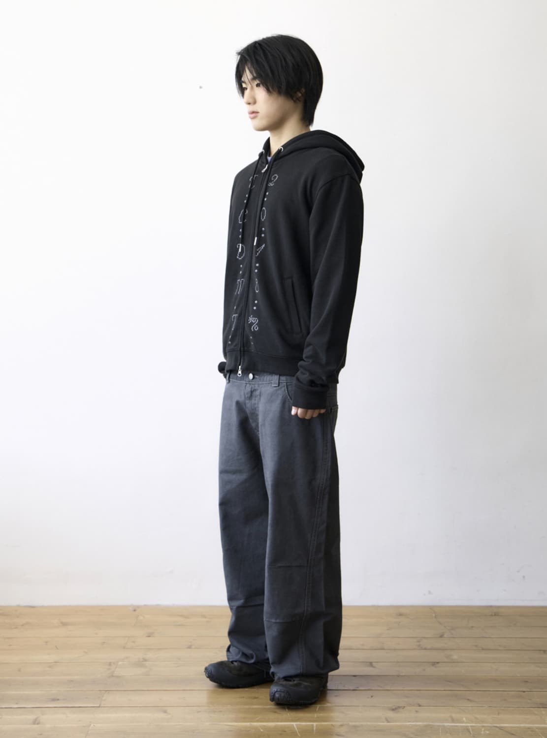 더콜디스트모먼트 center stitch hooded zip-up 상품이미지2