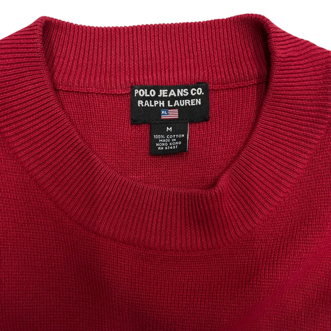 폴로 랄프로렌 패치로고 레드 니트 M 상품이미지6