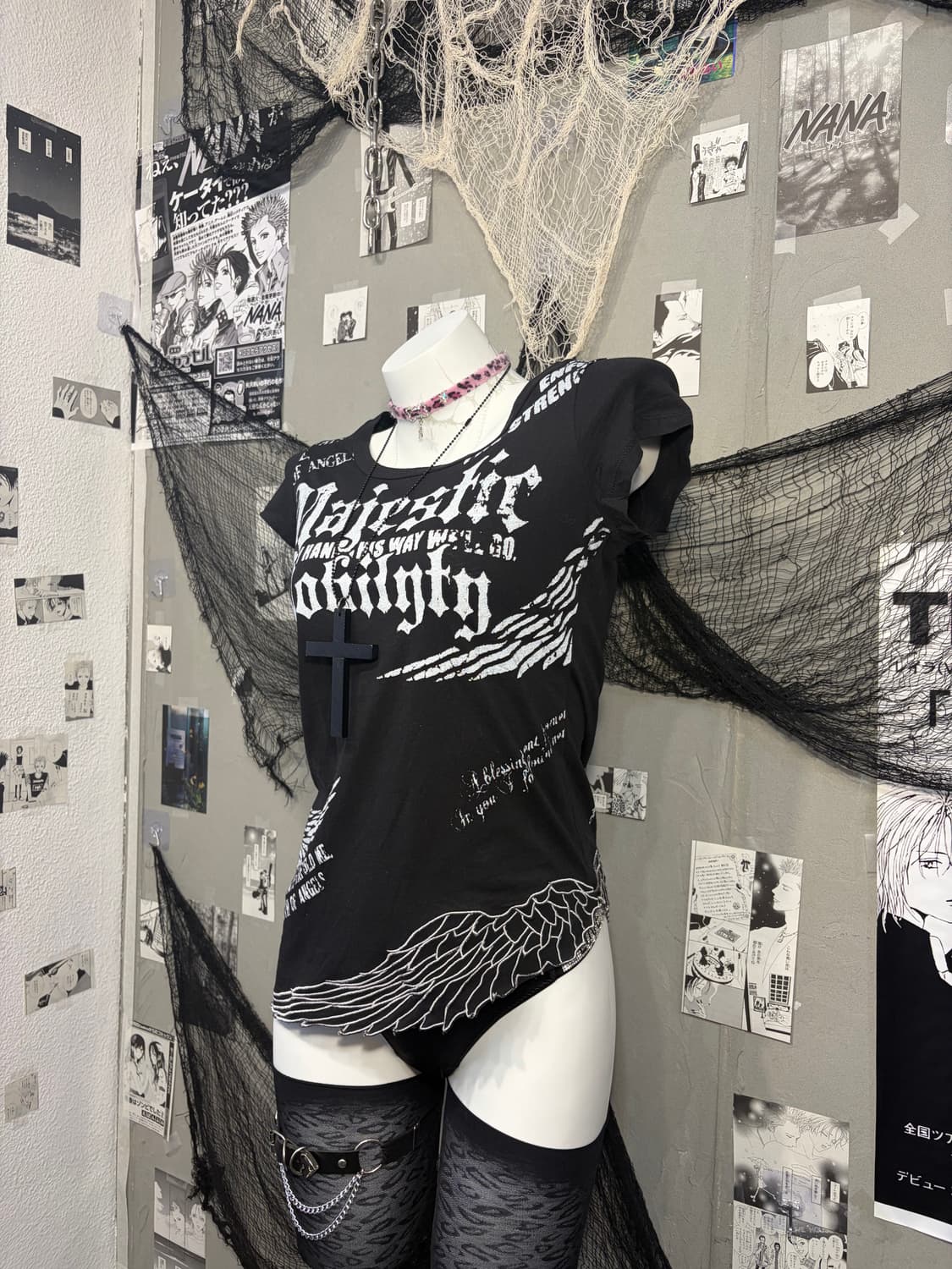 PUNK wing Diagonal detail halfsleeve 상품이미지7