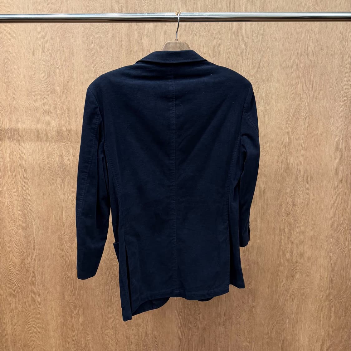 버버리 블랙 라벨 코튼 자켓 테일러드 체크 패턴 라이닝 디테일 네이비 상품이미지3