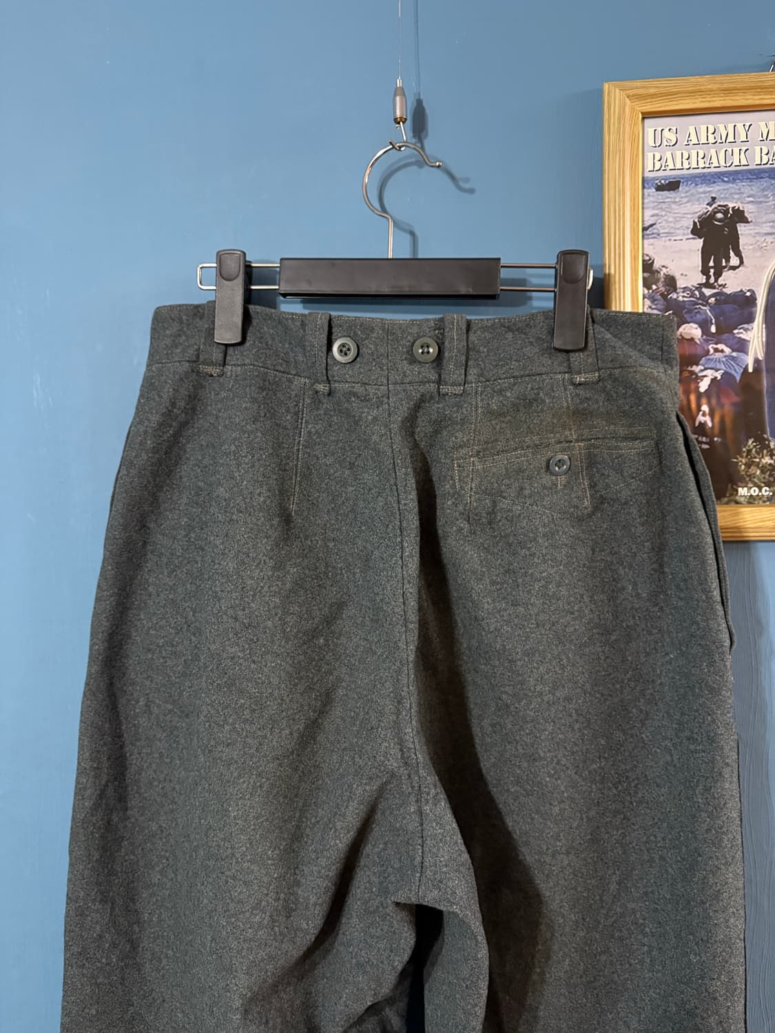 50-60’s Swiss army side line Wool Pant. 상품이미지8