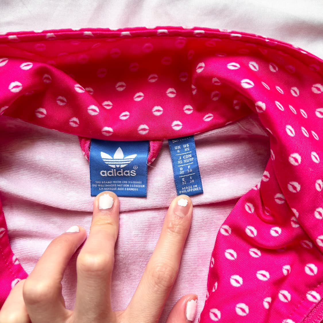 빈티지 핫핑크 도트 아디다스 져지 상품이미지4