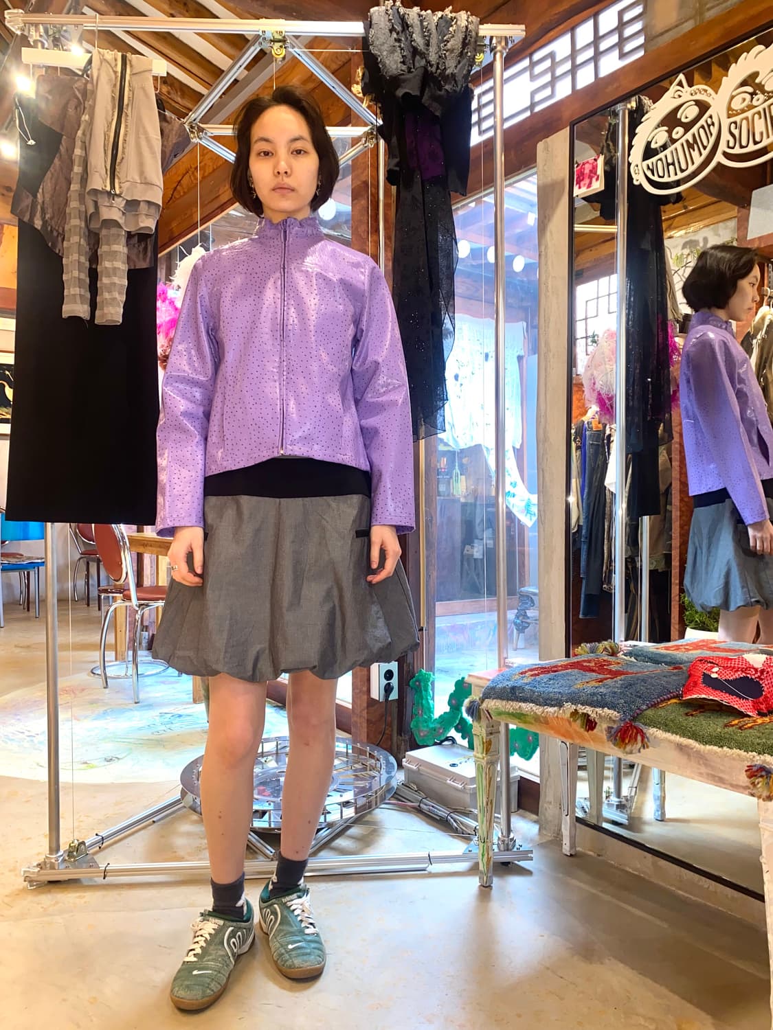 Camp Beverly Hills Lavender Ostrich Shel 상품이미지3