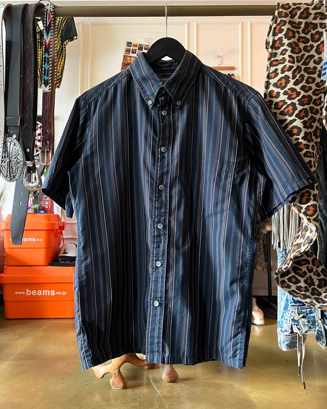 90-00s KANSAI YAMAMOTO 1/2 Stripe Shirt 상품이미지4