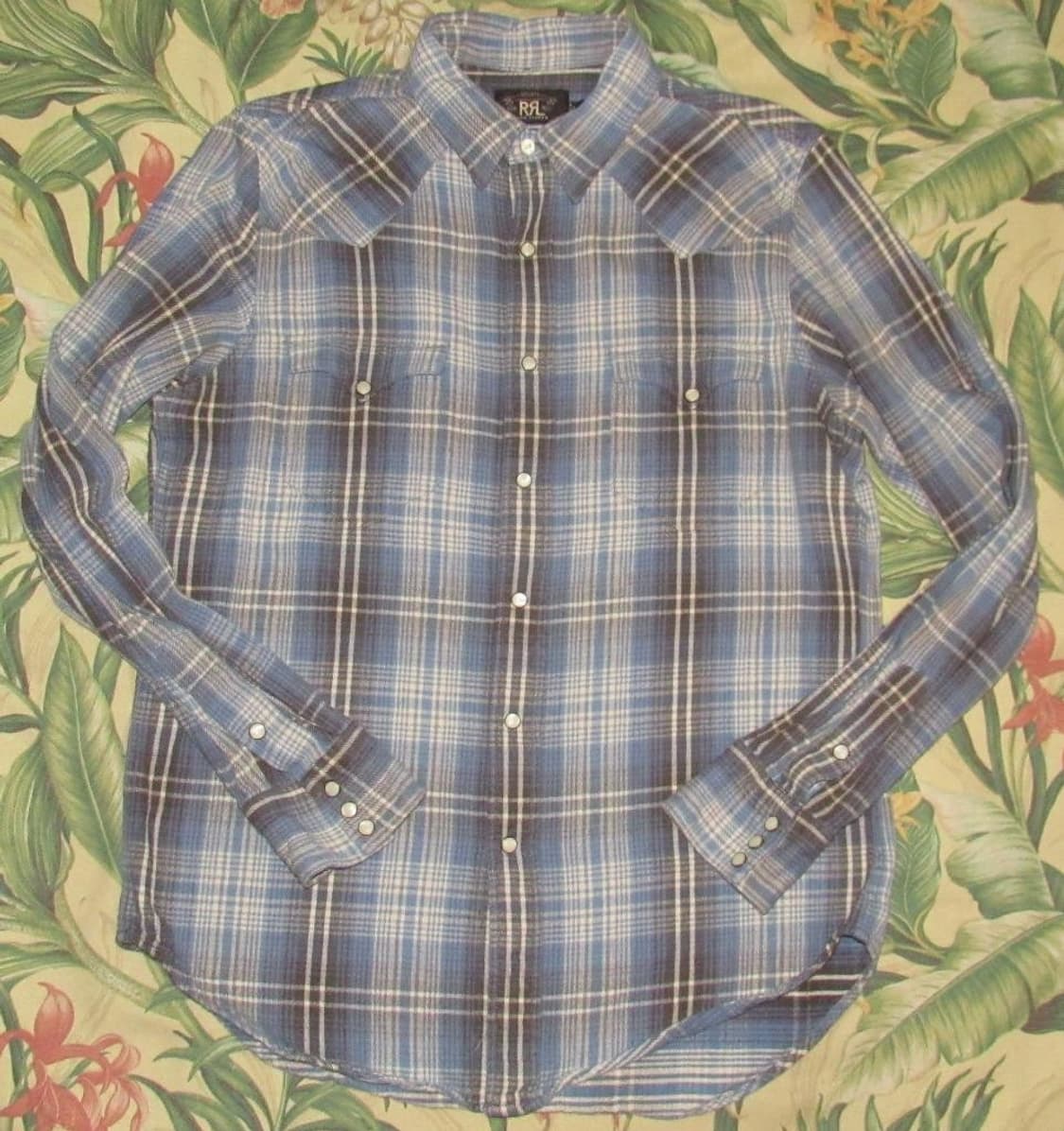 90s RRL 더블알엘 플란넬 체크 웨스턴 셔츠 상품이미지1