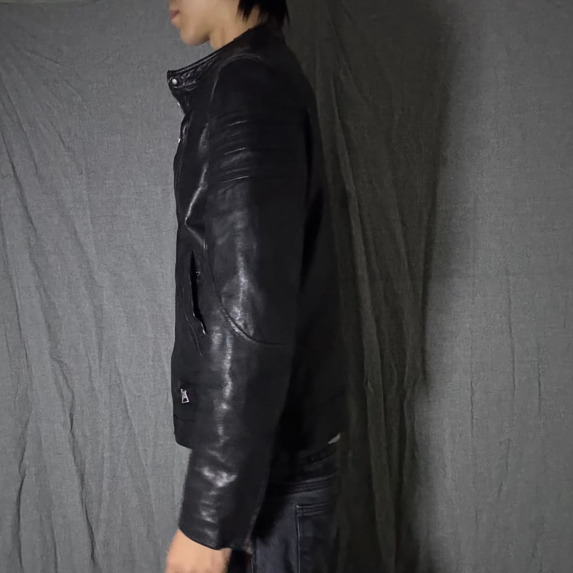 이태리 암가죽 라이더 자캣 상품이미지4