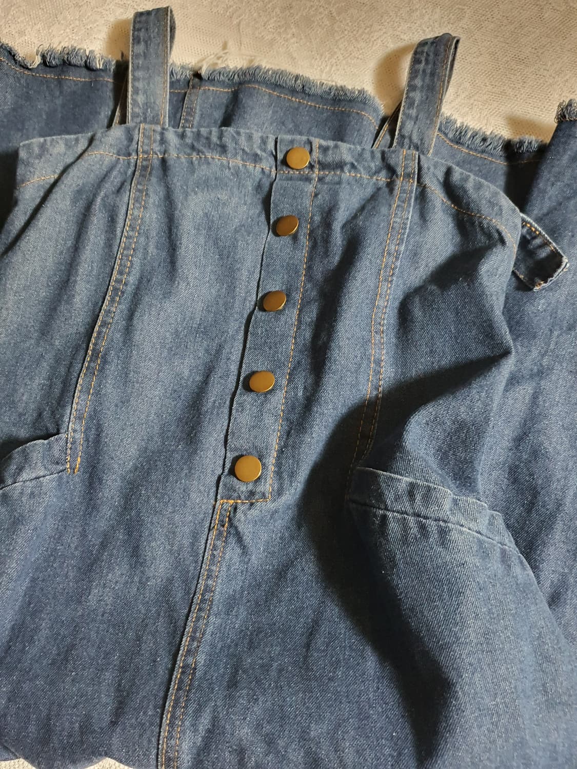 [빈티지] 데님 멜빵 롱 원피스 청멜빵 스커트 상품이미지7