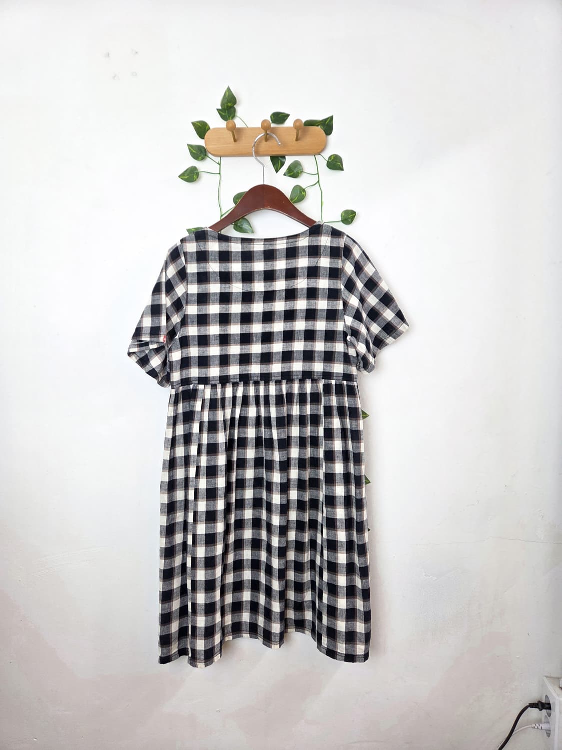 너드 체크 반팔 원피스 상품이미지5