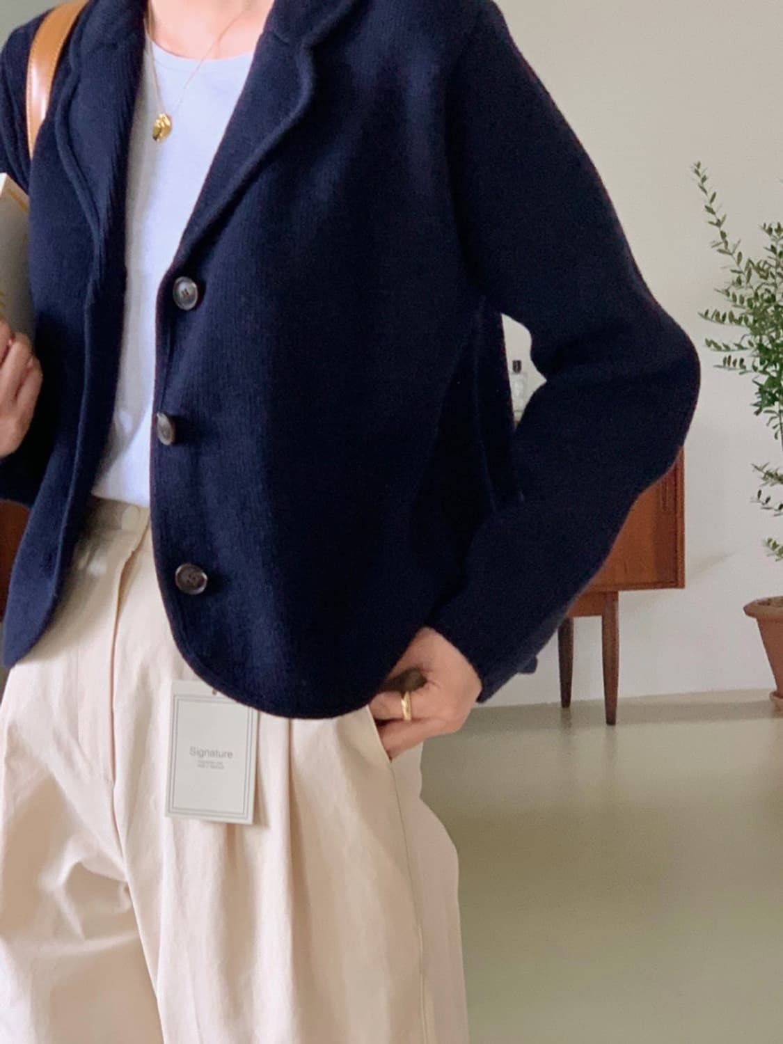 어베인 시그니처텍 캐시미어 울 니트자켓 (옷장정리) 상품이미지3