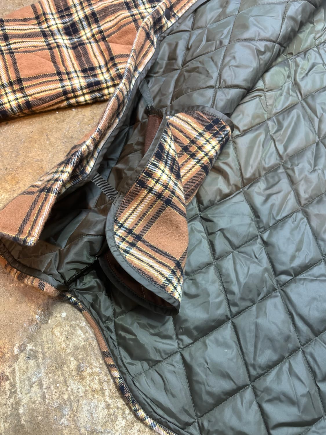 커스텀 멜로우 퀄팅 오버 셔츠 자켓 상품이미지8