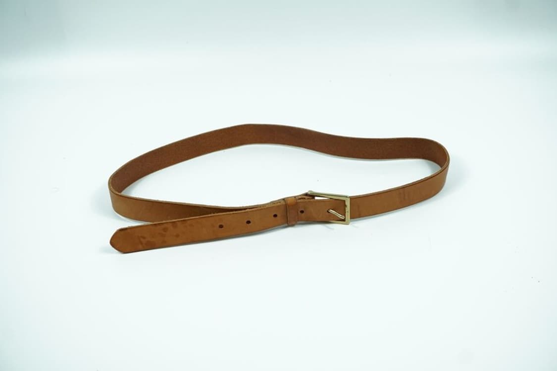 빈티지 에이징 리얼 레더 브라운 통가죽 벨트 상품이미지4