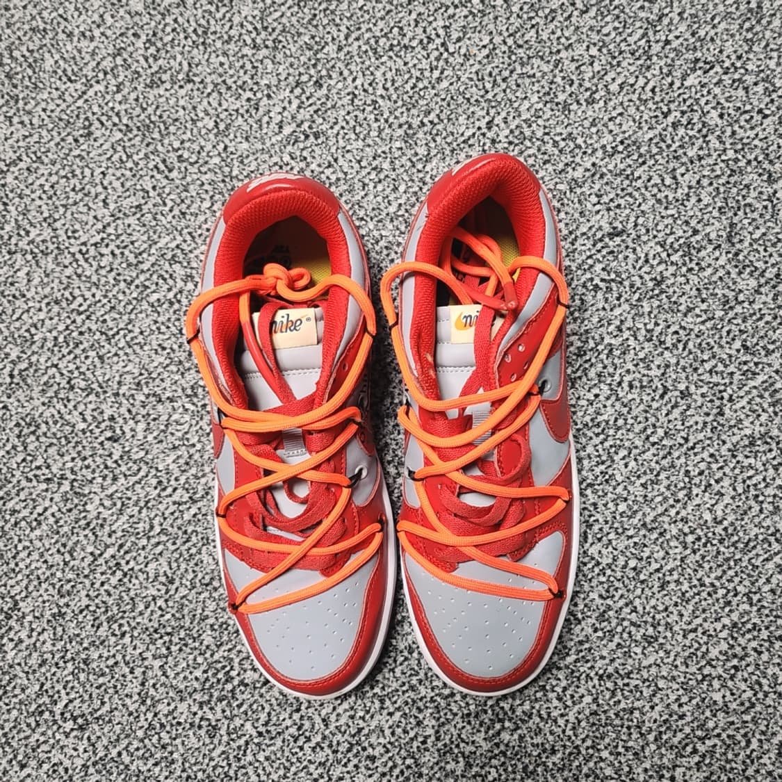 [260] 새상품 나이키 x 오프화이트 덩크 로우 유니버시티 레드 상품이미지2