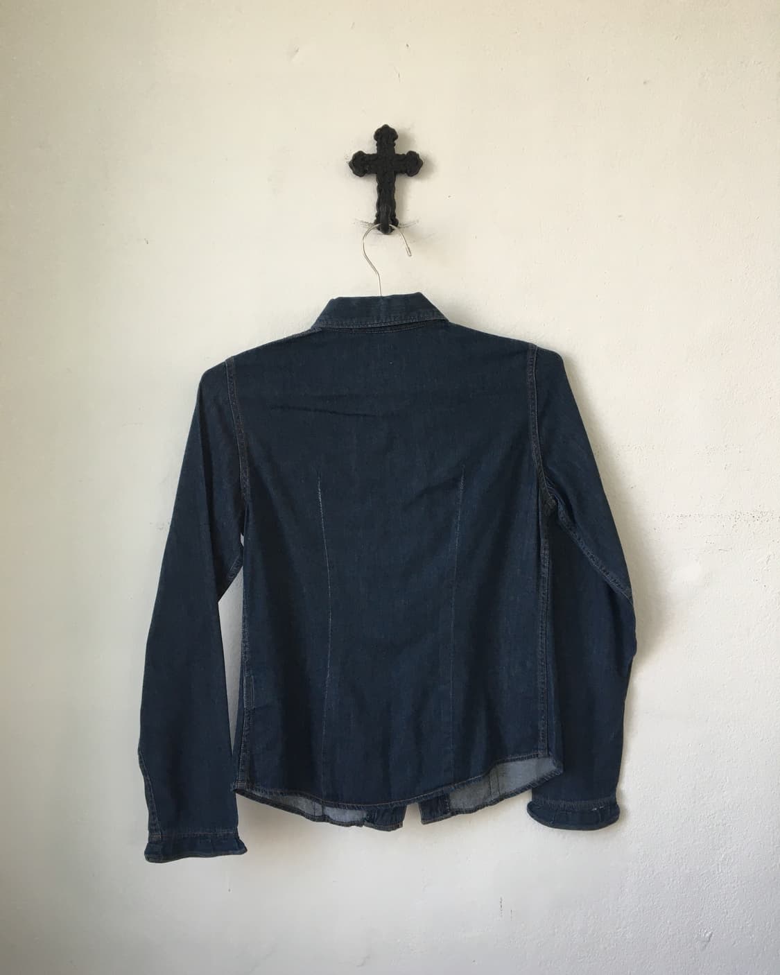 Frill point denim shirt 상품이미지3