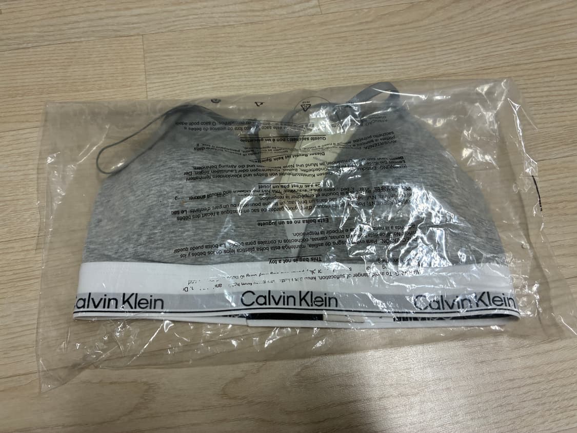 캘빈클라인 트라이앵글 제니 브라 M (블랙/그레이) 상품이미지2