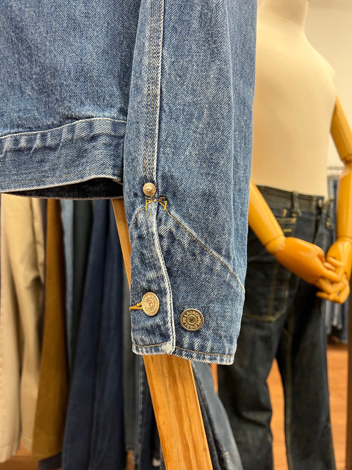 (95)90s 폴로 던가리 데님 트러커 자켓 상품이미지6