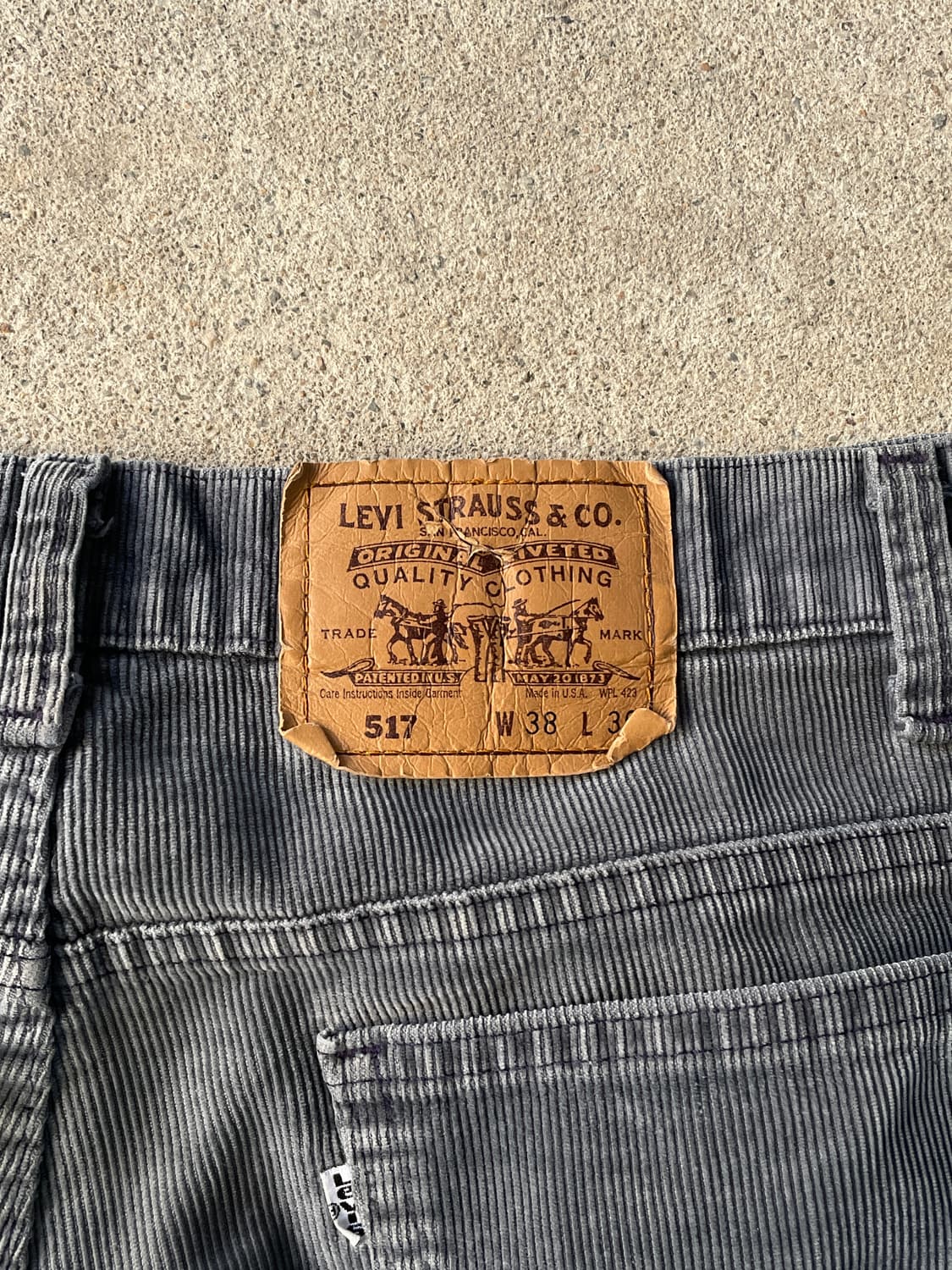 90s Levis 517 Coduroy Faded Dark Grey 상품이미지9