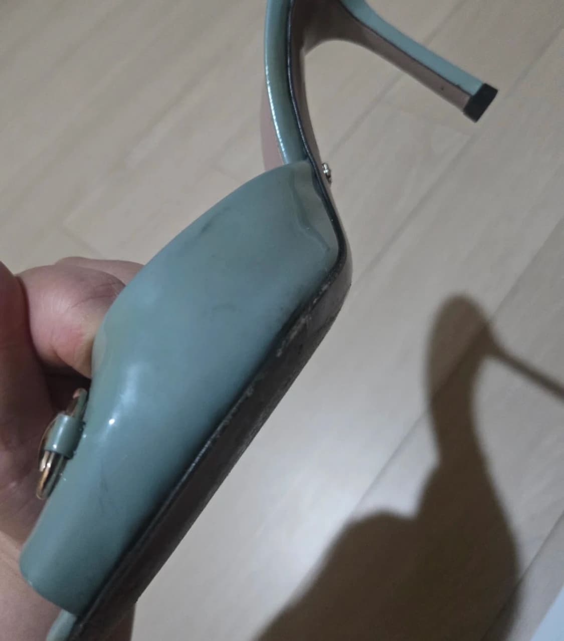 Gucci y2k 구찌 홀스빗 페이던트 민트 뮬 하이힐 37 상품이미지5