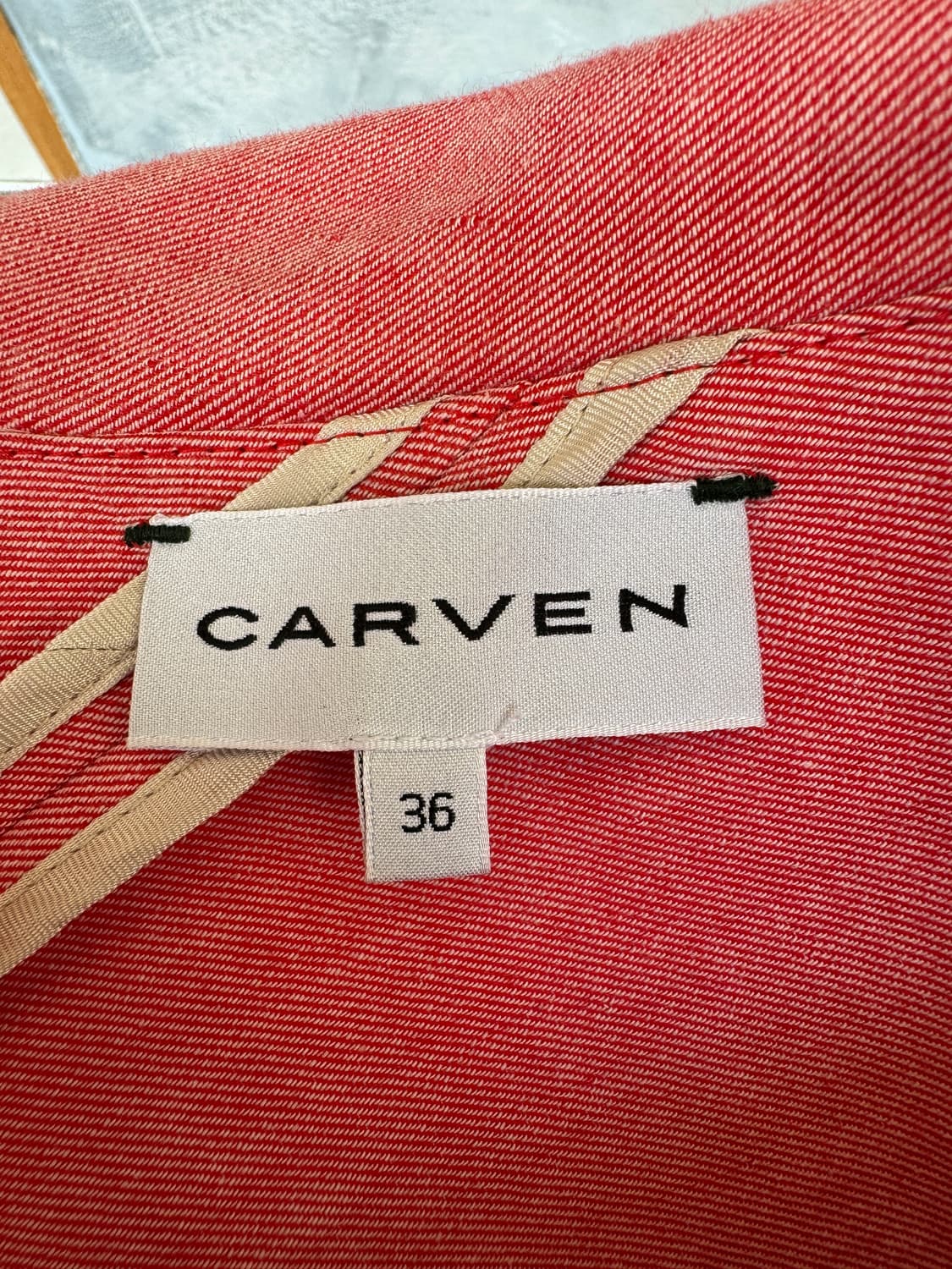 텍있는 새상품 CARVEN 핑크 린넨 블라우스 36(55사이즈) 상품이미지3