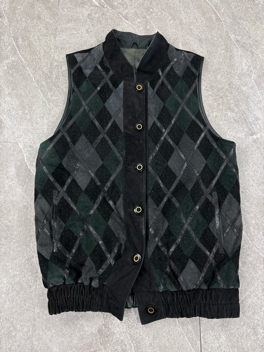 Zaspel design 90's Leather Vest  상품이미지1