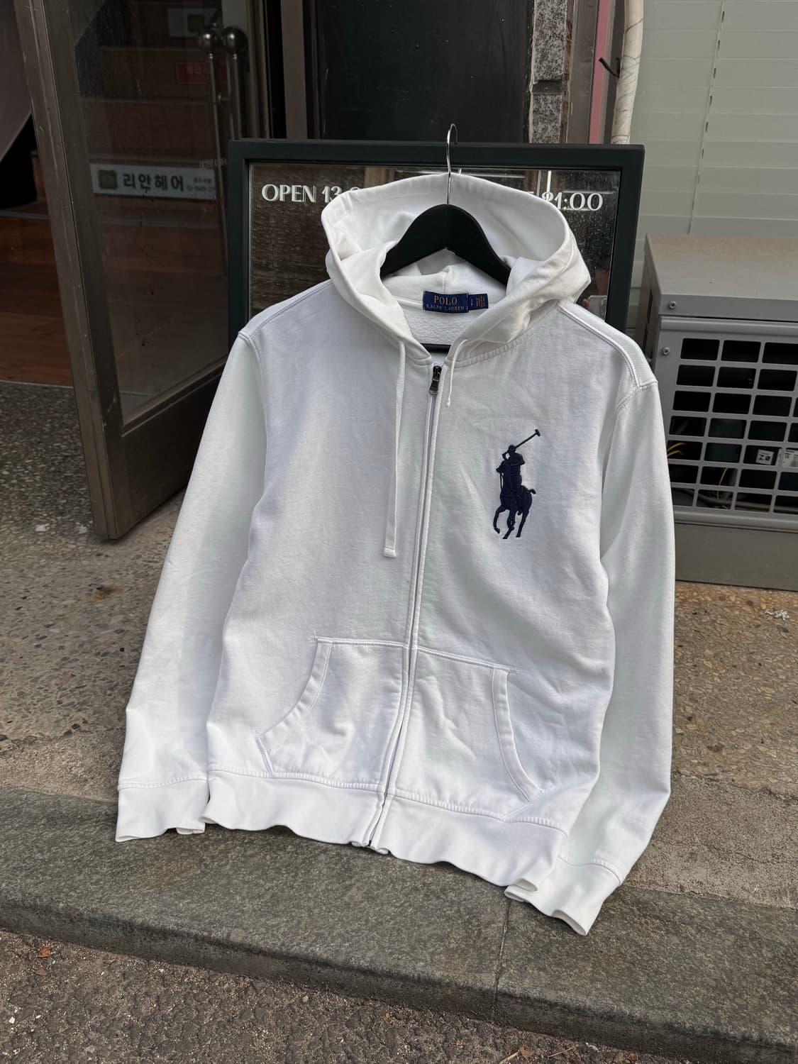 폴로랄프로렌 빅포니 화이트 후드집업 상품이미지1