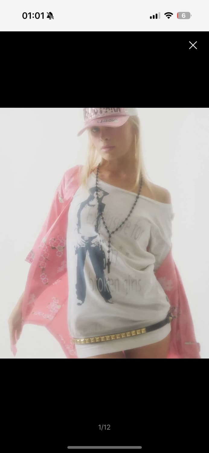 스컬프터 Broken Girls Roll Up Tee Dirty Whit 상품이미지1