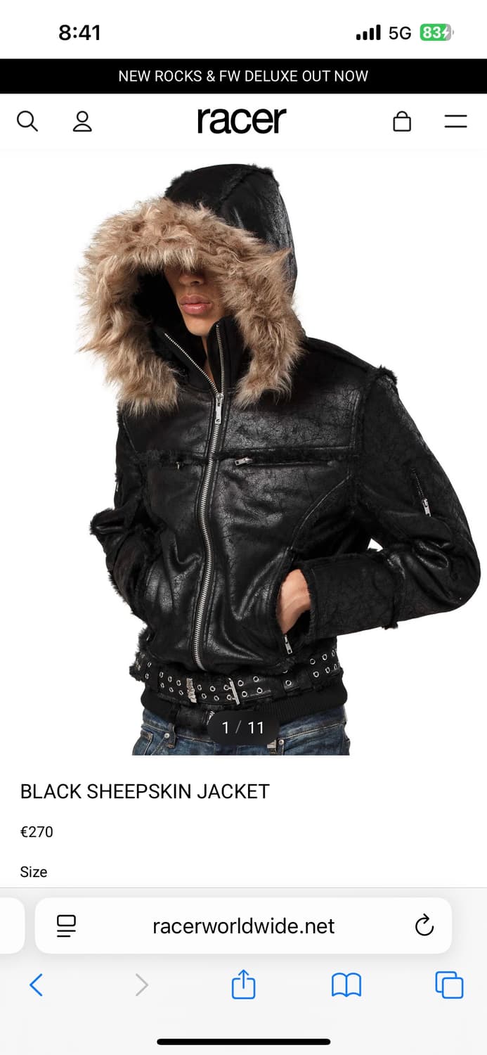 레이서 월드와이드 블랙 쉽스킨 s 상품이미지1