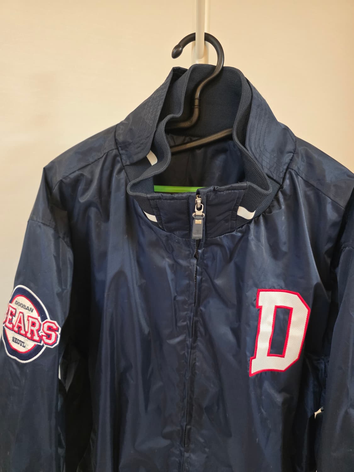 두산베어스 스타디움자켓  춘추야구바람막이점퍼 네이비 상품이미지1