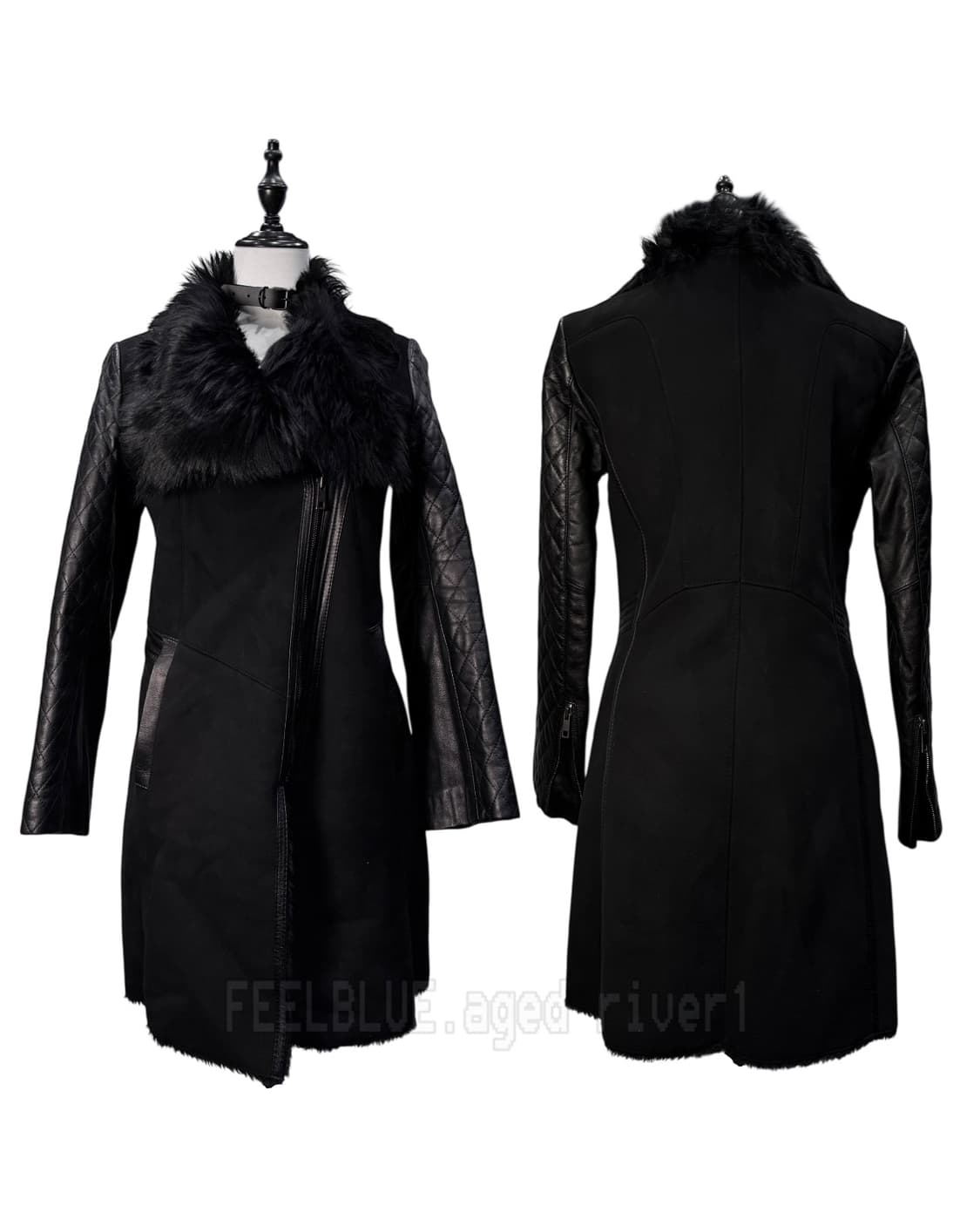Leather & Fur Coat, Corset 2pcs set 상품이미지6