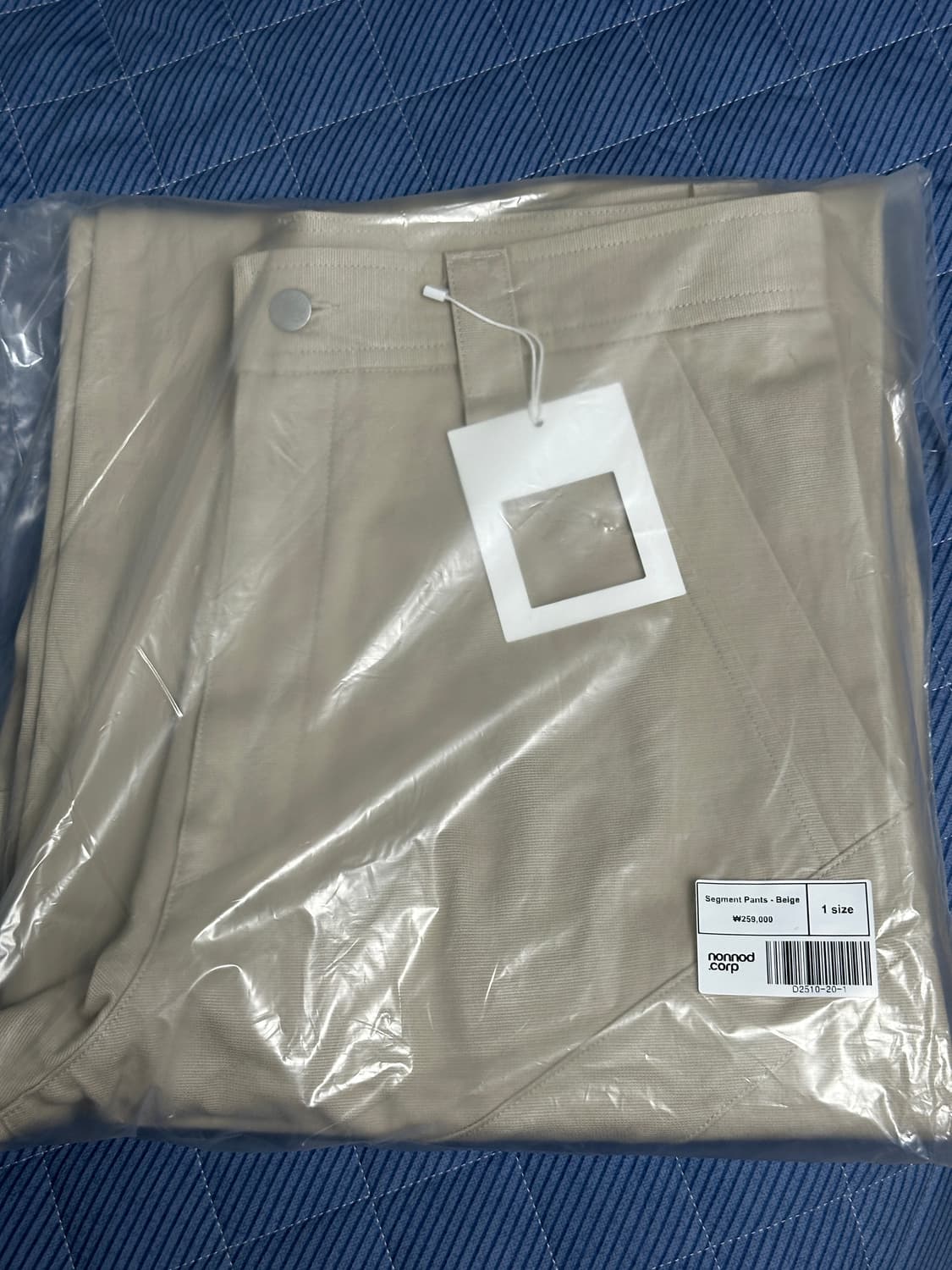 논노드 세그먼트 팬츠 베이지 1사이즈 상품이미지2