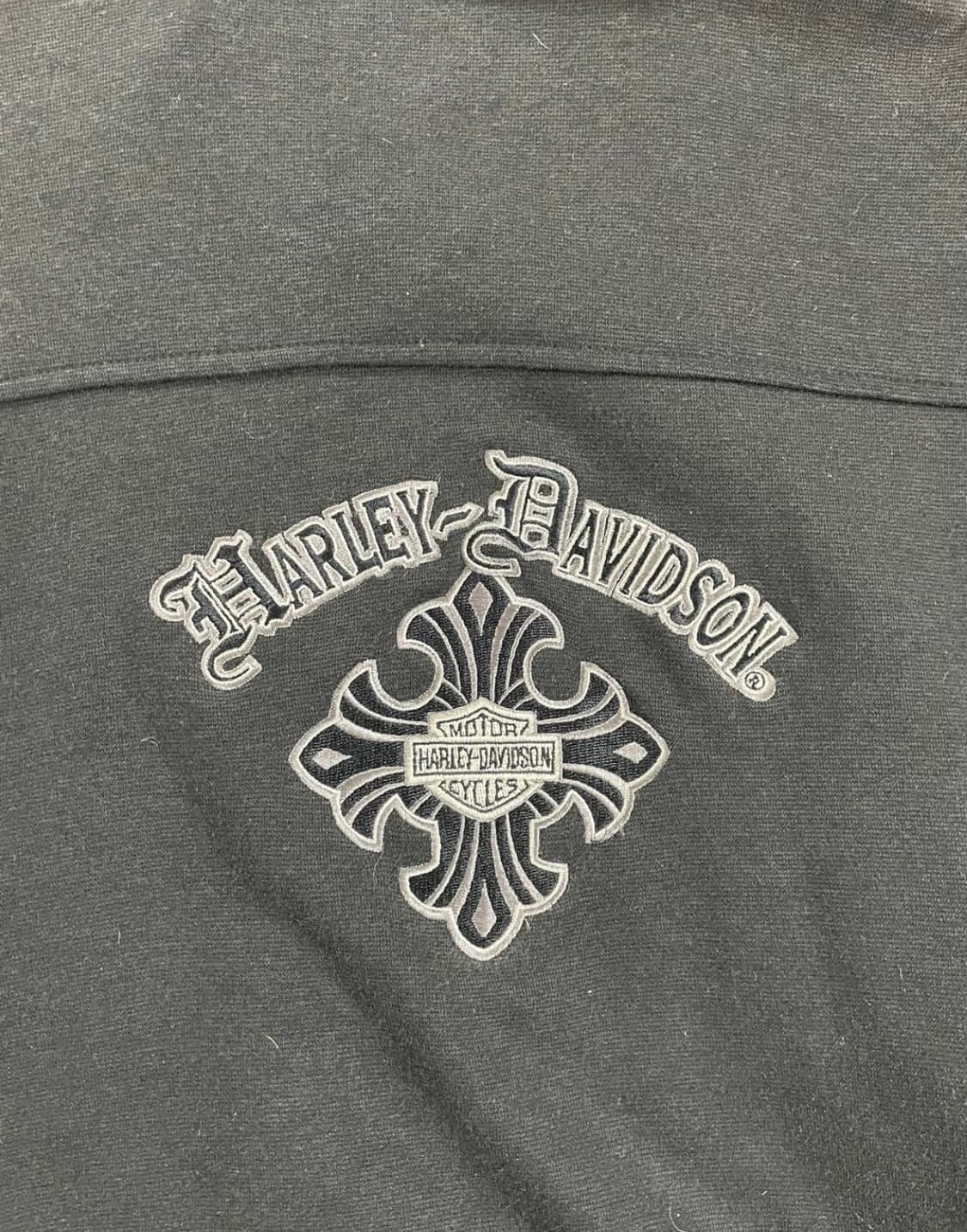 Harley Davidson 할리데이비슨 크롭 코튼 바이커 자켓 M 상품이미지4