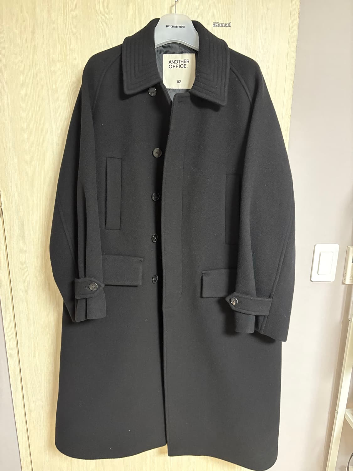 어나더오피스 보이에이져 볼드 발마칸 코트 (블랙) 02사이즈 상품이미지1