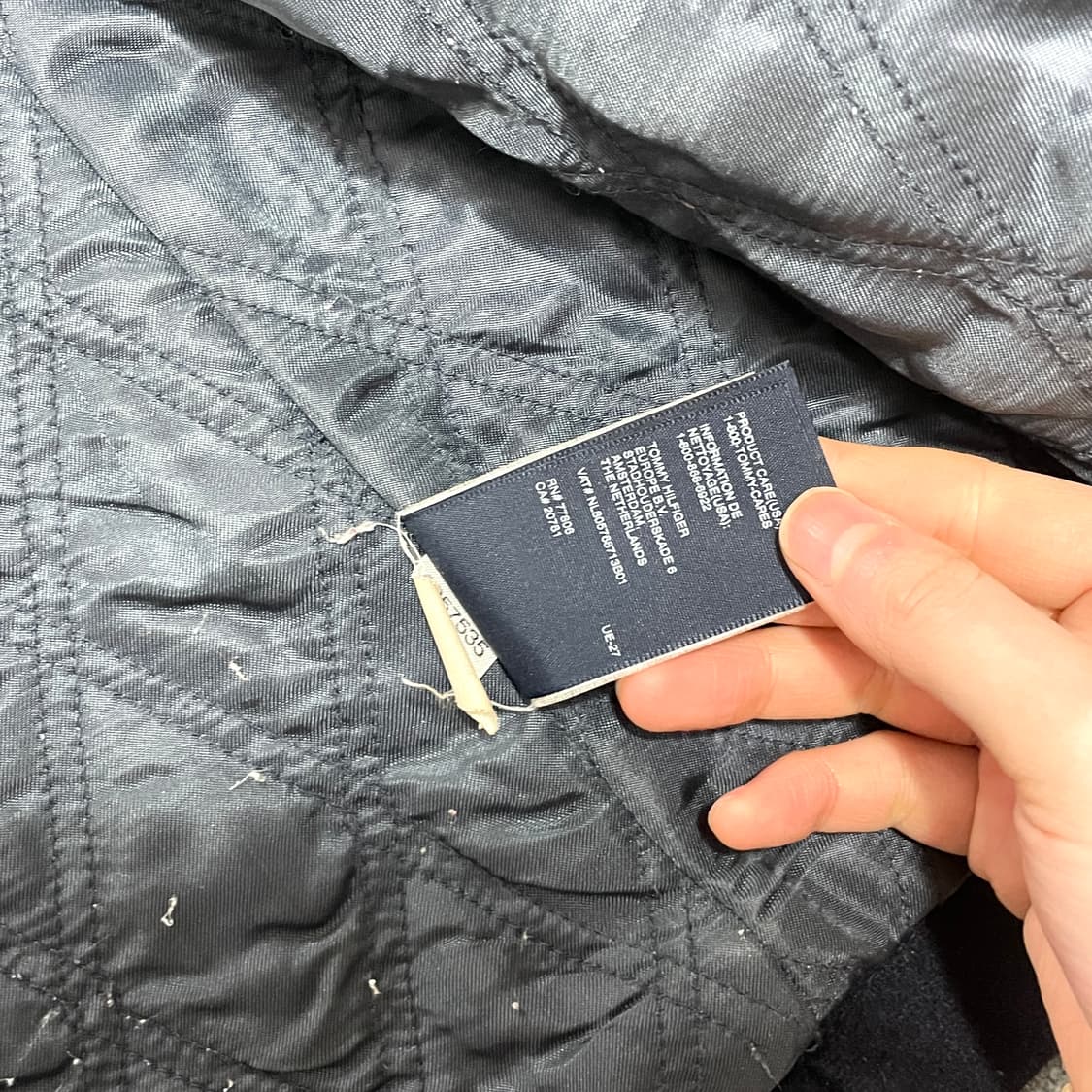 타미힐피거 네이비 울 피코트 남성L  상품이미지8