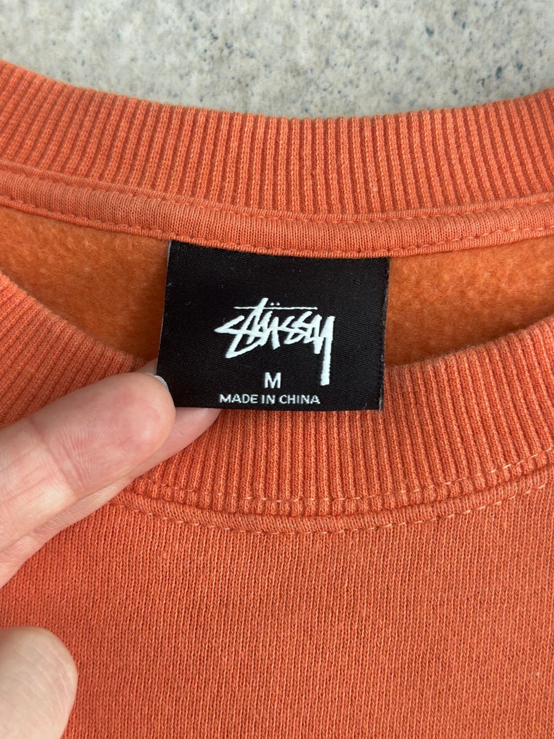 스투시 오렌지 베이직 맨투맨  상품이미지5