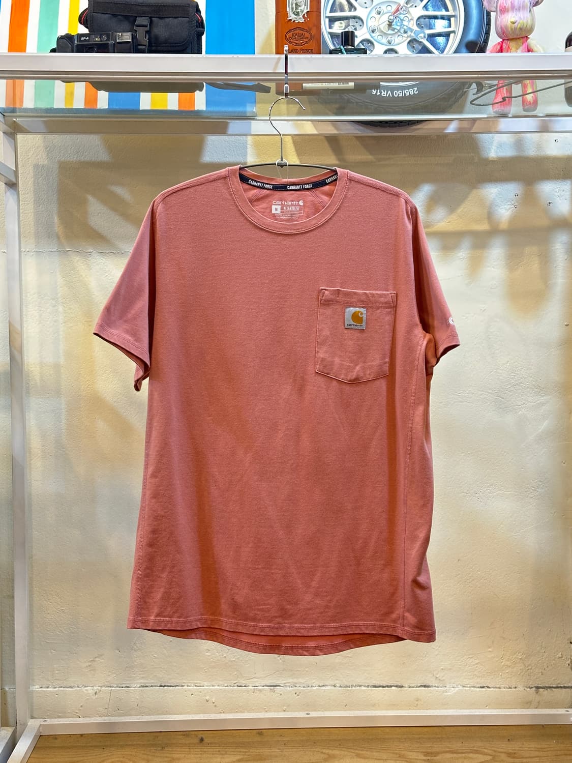 칼하트 포켓 반팔 티셔츠 인디핑크 M 상품이미지1