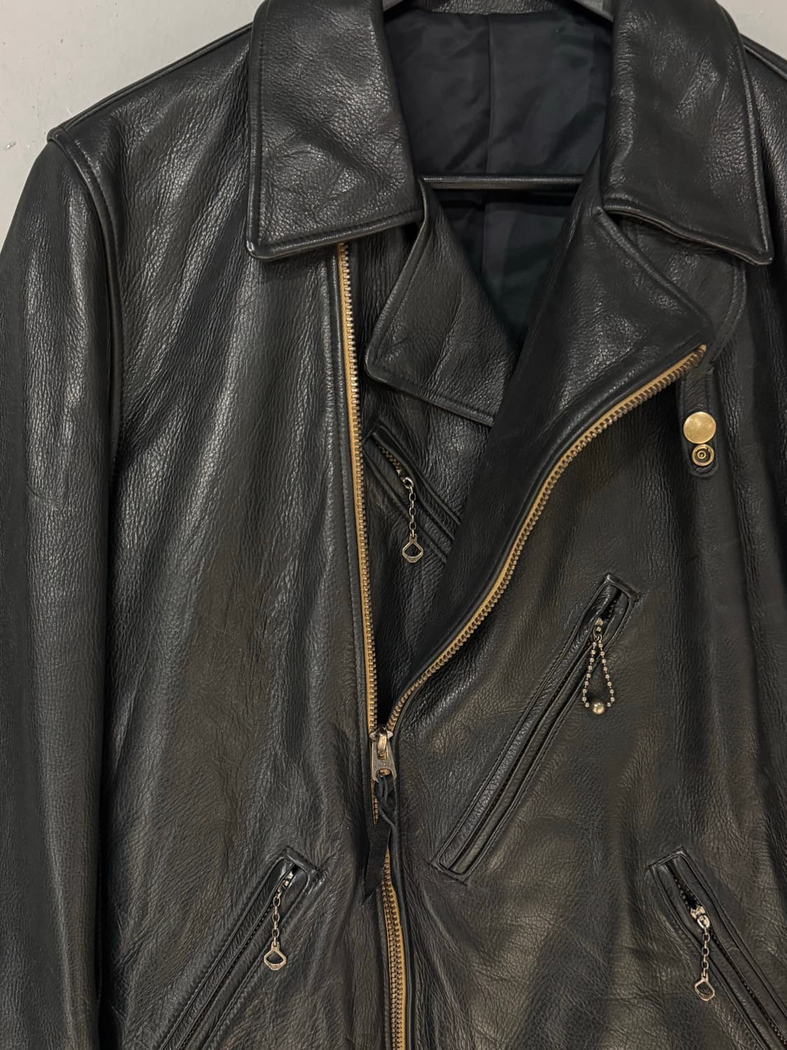 STAMPS by 요시미치 요코 소가죽 라이더 가죽자켓  상품이미지4