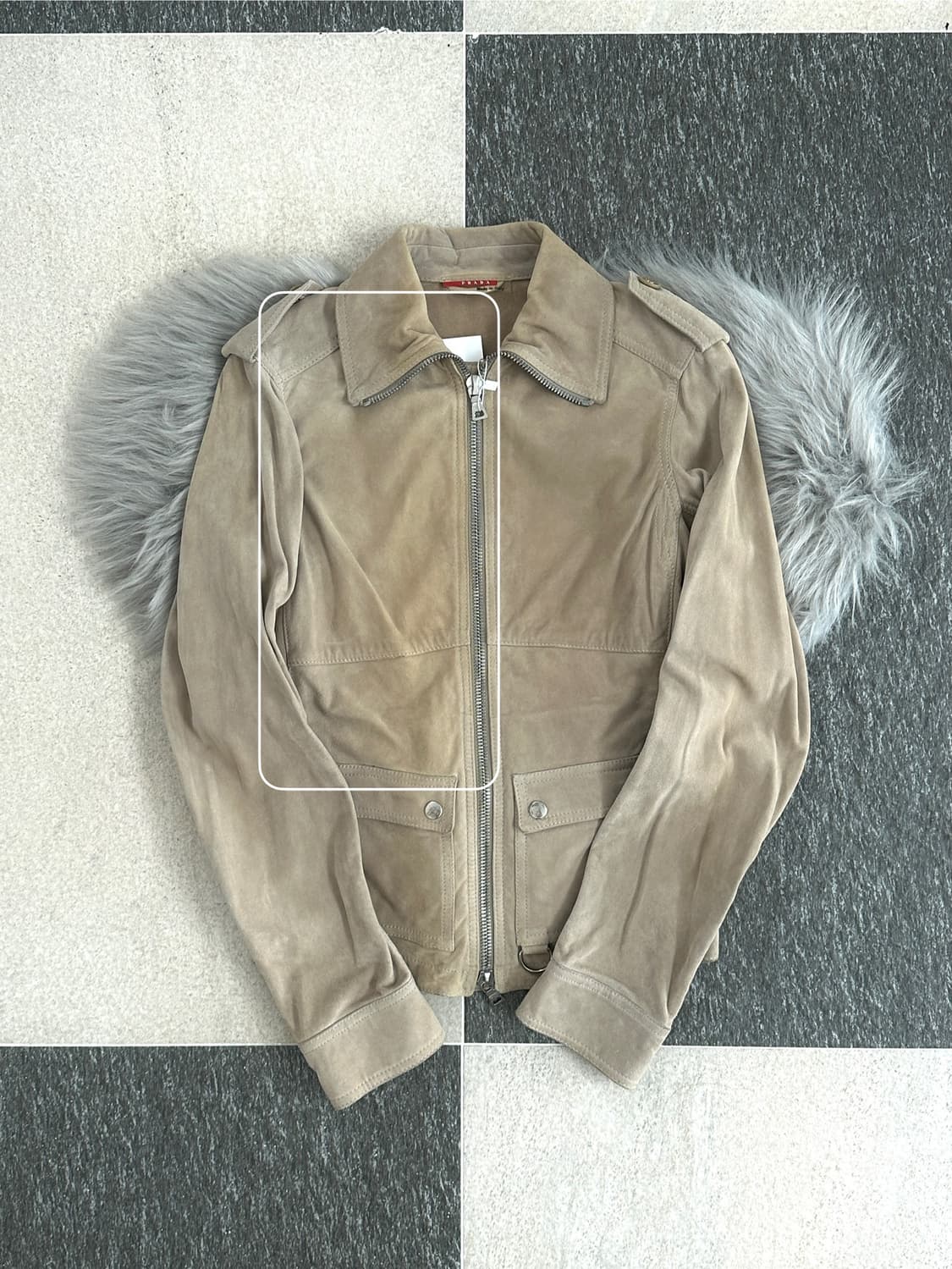 프라다 스포츠 00s 스웨이드 패널 자켓  상품이미지6