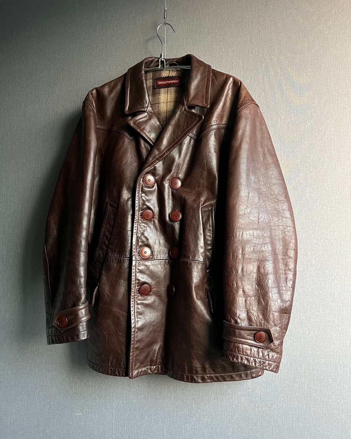 [54] 1997FW 엠포리오 아르마니 레더 카코트 상품이미지1