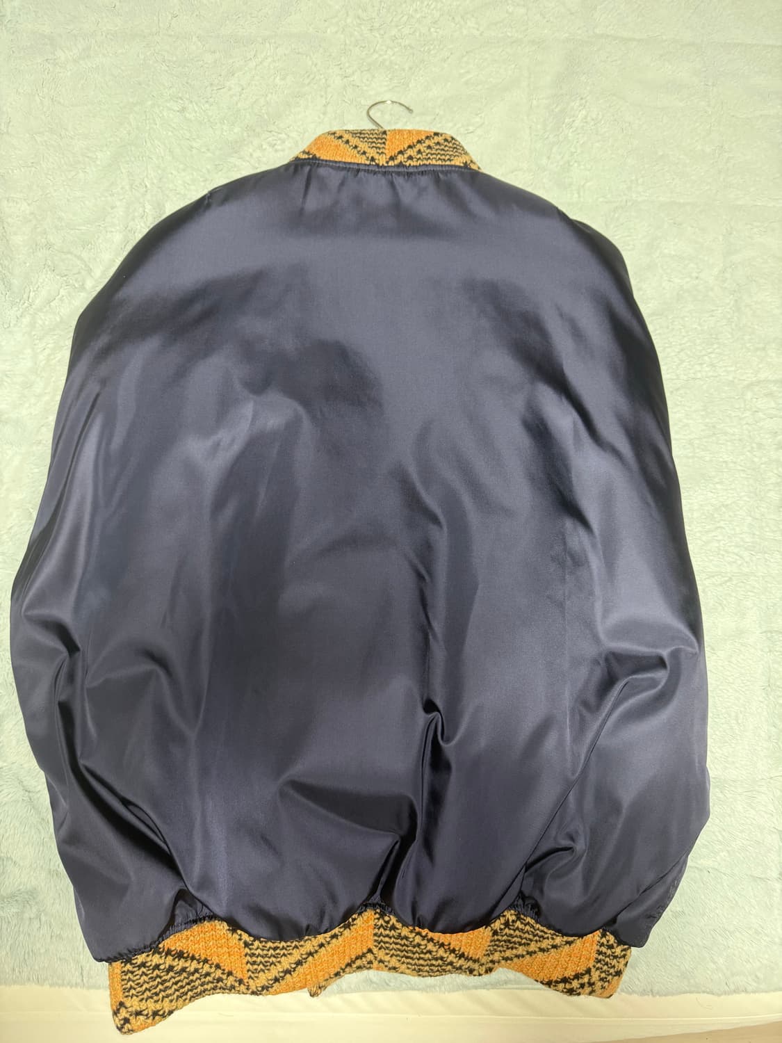 [M] 프라다 by 라프시몬스 컬렉션 리나일론 니트 봄버 네이비 상품이미지2