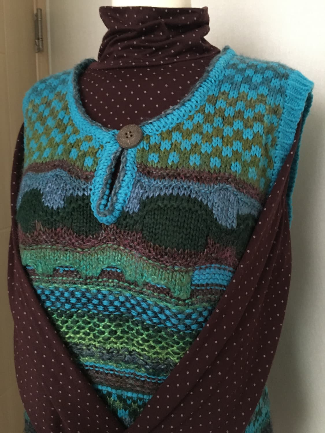 일본빈티지 하구미 스즈코 모리걸 히피 청록 아오이유우 레이어드 코디세트 상품이미지2