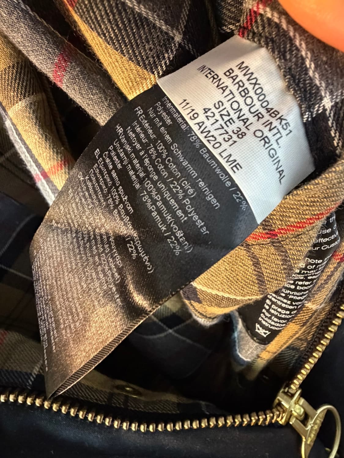 바버 인터내셔널 벨티드 왁스 자켓  상품이미지6