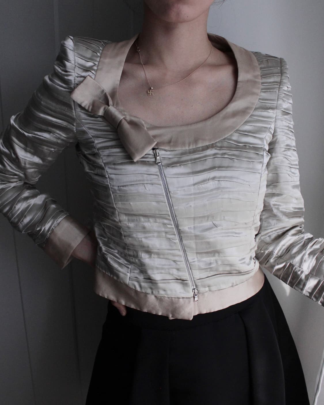 Emporio Armani ribbon crop jacket  상품이미지3