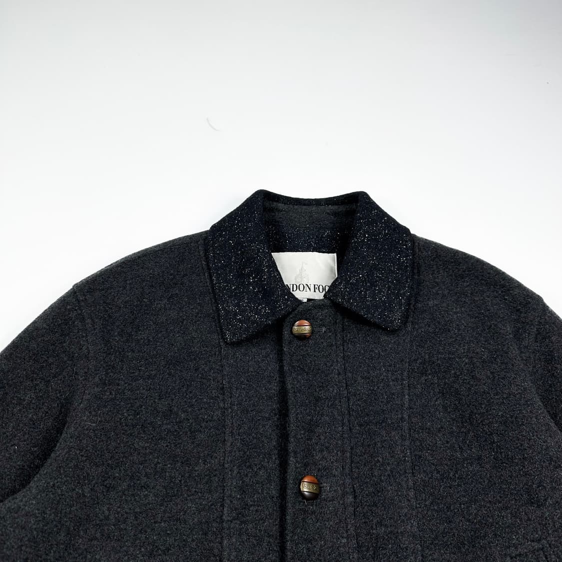 런던포그 빈티지 클래식 울 블루종 자켓 챠콜 M 상품이미지2