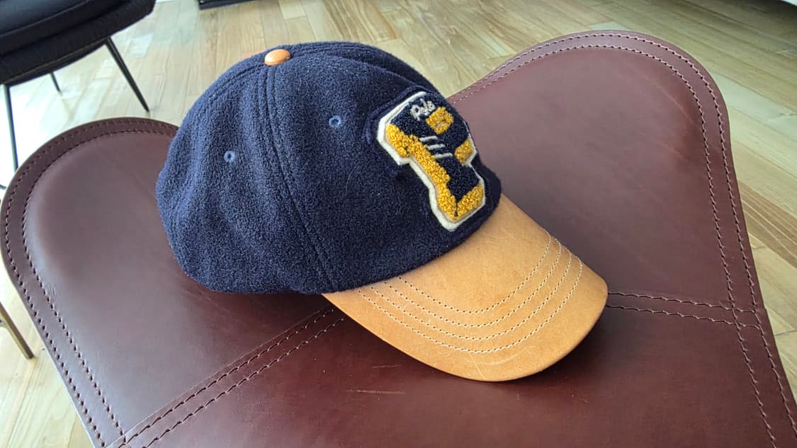 [새제품] 랄프로렌 울 레더 레터맨 볼캡 / 한정판 초레어 상품이미지2